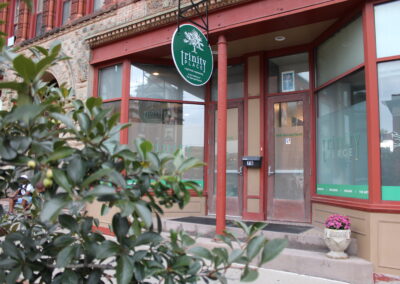 Trinity Place storefront entrance in downtown Geneva, NY
